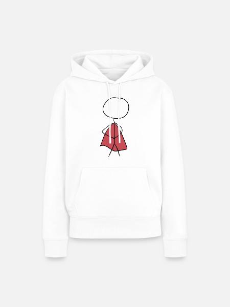 held superheld - Frauen Premium Bio Hoodie - Weiß