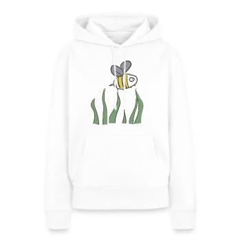 environnement des abeilles - Sweat à capuche Premium bio Femme - blanc - Devant - Julia (174cm)