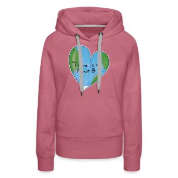 klimawandel herz klimaschutz - Frauen Premium Bio Hoodie - Malve - Vorne - Isabella (175cm)