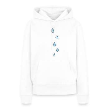 eau de nuage de pluie - Sweat à capuche Premium bio Femme - blanc - Devant - Julia (174cm)