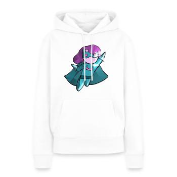 femme super-héroïne méchant méchant héroïne héroïne - Sweat à capuche Premium bio Femme - blanc - Devant - Julia (174cm)