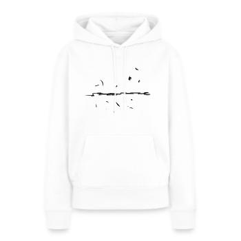 linie rissig strich striche formen - Frauen Premium Bio Hoodie - Weiß - Vorne - Julia (174cm)