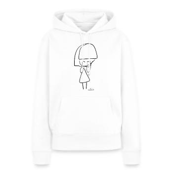 triste pleureuse fille malheureuse larme - Sweat à capuche Premium bio Femme - blanc - Devant - Julia (174cm)