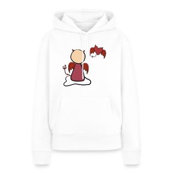 heart devil evil man symbol - Women’s Premium Organic Hoodie - white - Front - Julia (174cm)