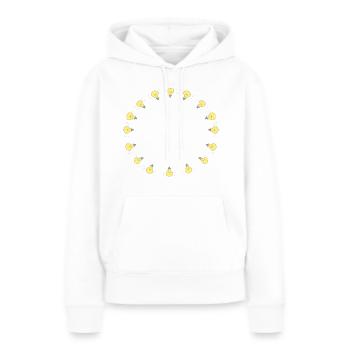 glühbirne kreis scheinen licht symbol - Frauen Premium Bio Hoodie - Weiß - Vorne - Julia (174cm)