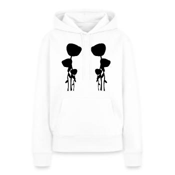 rose rosen blume pflanze - Frauen Premium Bio Hoodie - Weiß - Vorne - Julia (174cm)