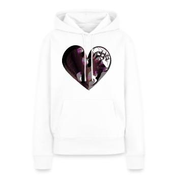 cicatrices sombres du cœur - Sweat à capuche Premium bio Femme - blanc - Devant - Julia (174cm)