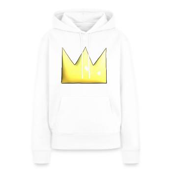goldene krone cartoon symbol form - Frauen Premium Bio Hoodie - Weiß - Vorne - Julia (174cm)