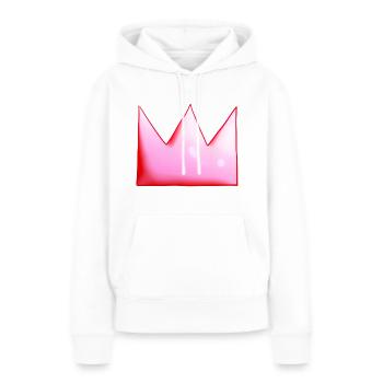 Couronne rose Forme du symbole de dessin animé - Sweat à capuche Premium bio Femme - blanc - Devant - Julia (174cm)