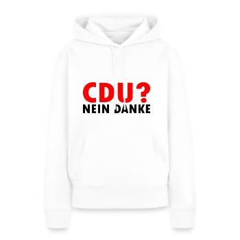 Cdu - Frauen Premium Bio Hoodie - Weiß - Vorne - Julia (174cm)