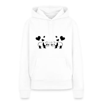 Tierliebe Pandas Panda tiere - Frauen Premium Bio Hoodie - Weiß - Vorne - Julia (174cm)
