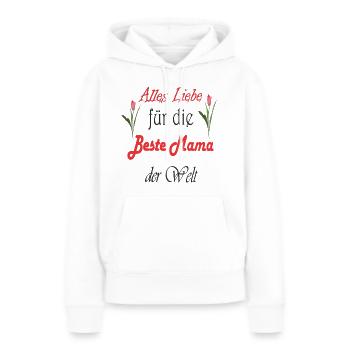 beste Mama - Frauen Premium Bio Hoodie - Weiß - Vorne - Julia (174cm)