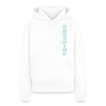 Hello Sunshine Aqua - Women’s Premium Organic Hoodie - white - Front - Julia (174cm)