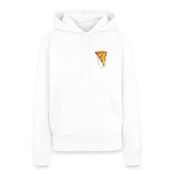 Cheesy Slice - Women’s Premium Organic Hoodie - white - Front - Julia (174cm)