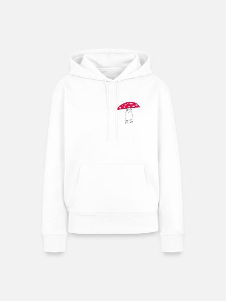 Trauriger Pilz - Frauen Premium Bio Hoodie - Weiß