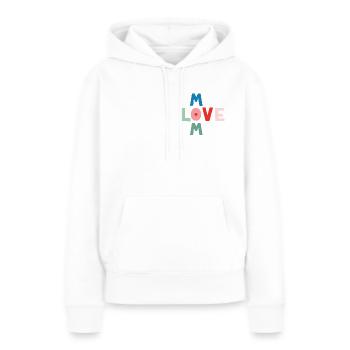 Amour de maman - Sweat à capuche Premium bio Femme - blanc - Devant - Julia (174cm)