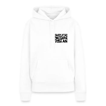 Guck mich nicht in diesem Ton an - Frauen Premium Bio Hoodie - Weiß - Vorne - Julia (174cm)