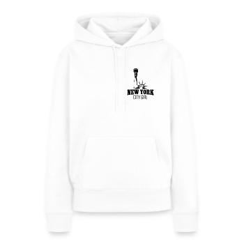 NEW YORK CITY GIRL - Women’s Premium Organic Hoodie - white - Front - Julia (174cm)