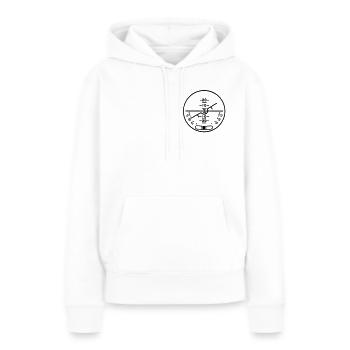 Künstliche Horizont - Frauen Premium Bio Hoodie - Weiß - Vorne - Julia (174cm)