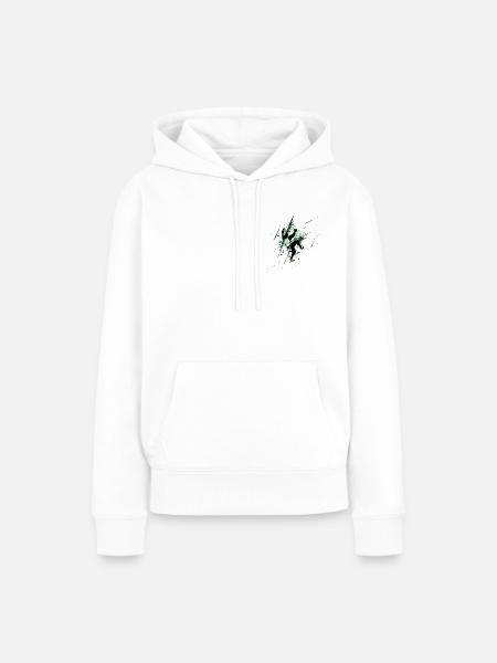 Green Splash Climber - Frauen Premium Bio Hoodie - Weiß