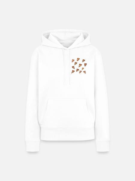 Pizza-Party - Frauen Premium Bio Hoodie - Weiß