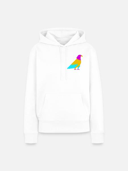 Farbenfroher abstrakter Adler - Frauen Premium Bio Hoodie - Weiß