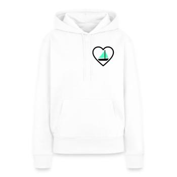 Cuore Vela – Passione Navigazione - Sweat à capuche Premium bio Femme - blanc - Devant - Julia (174cm)