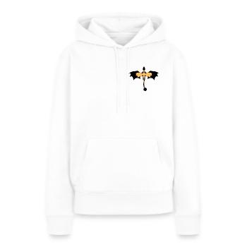 Drache gold schwarz - Frauen Premium Bio Hoodie - Weiß - Vorne - Julia (174cm)