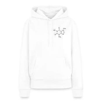 Caféine - Sweat à capuche Premium bio Femme - blanc - Devant - Julia (174cm)