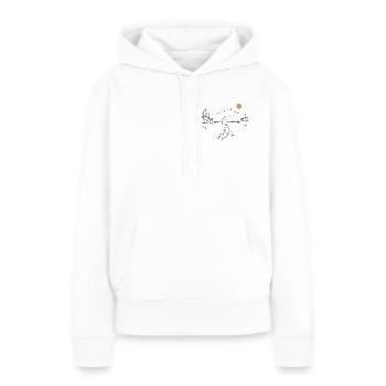 Pagaie debout sur le lac - Sweat à capuche Premium bio Femme - blanc - Devant - Julia (174cm)