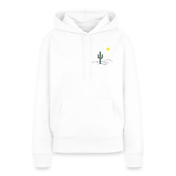 Cactus du désert au soleil - Sweat à capuche Premium bio Femme - blanc - Devant - Julia (174cm)