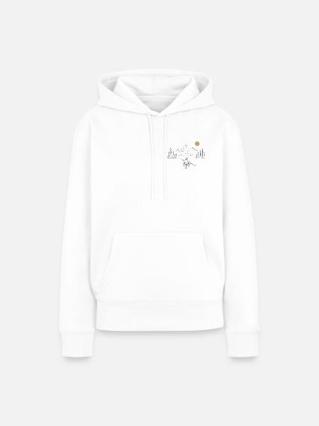 Kajak auf dem See - Frauen Premium Bio Hoodie - Weiß