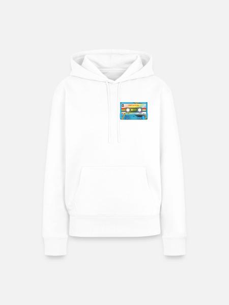 Kassette mit Favorites - Frauen Premium Bio Hoodie - Weiß