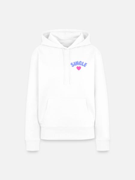 Single Selflove  - Frauen Premium Bio Hoodie - Weiß