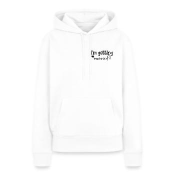 SE MARIER AVEC LA MARIÉE - Sweat à capuche Premium bio Femme - blanc - Devant - Julia (174cm)
