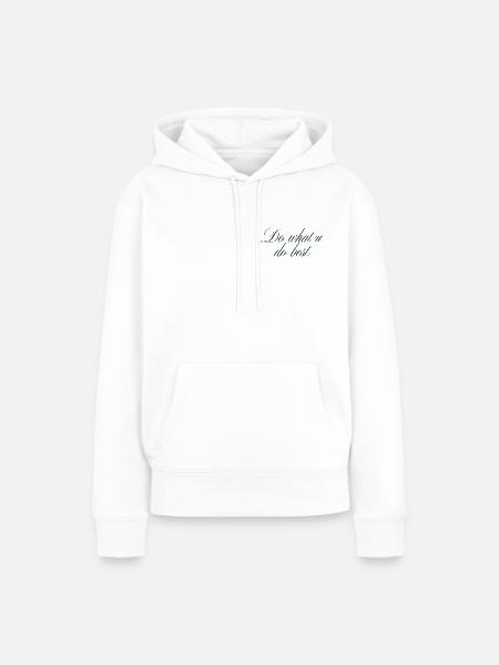 Inspirierendes Zitat-Typografie-Design - Frauen Premium Bio Hoodie - Weiß