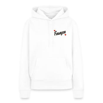GELD LIEBEN FINANZEN - Frauen Premium Bio Hoodie - Weiß - Vorne - Julia (174cm)