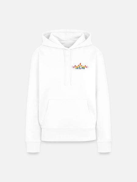 WLW Rainbow Aesthetic – Lesbian Pride Design - Frauen Premium Bio Hoodie - Weiß