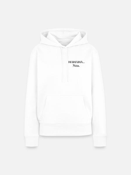 HAHAHA - Frauen Premium Bio Hoodie - Weiß