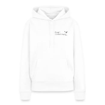 Encore un martini espresso - Sweat à capuche Premium bio Femme - blanc - Devant - Julia (174cm)