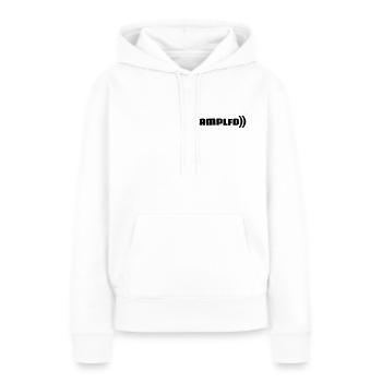 amplfd_--robuste - Sweat à capuche Premium bio Femme - blanc - Devant - Julia (174cm)