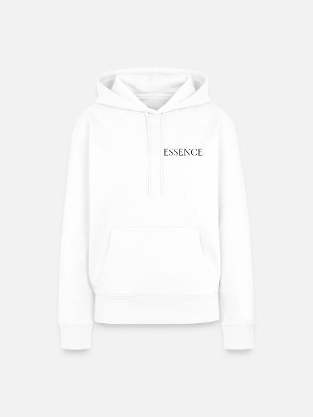 ESSENCE – Elegantes Brust-Statement - Frauen Premium Bio Hoodie - Weiß