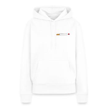 Zigarette - Frauen Premium Bio Hoodie - Weiß - Vorne - Julia (174cm)
