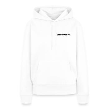 À l’époque de ma tante - Sweat à capuche Premium bio Femme - blanc - Devant - Julia (174cm)