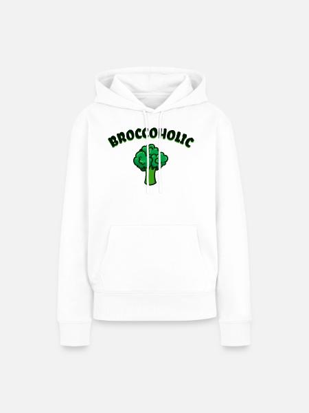 Lustige Sprüche Vegan Gesund - Frauen Premium Bio Hoodie - Weiß