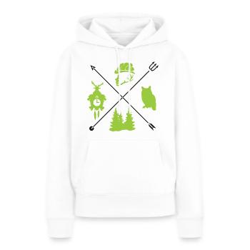 Panneau indicateur de la Forêt-Noire - Sweat à capuche Premium bio Femme - blanc - Devant - Julia (174cm)