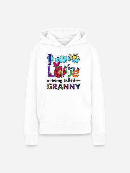 Alte Frau Großmutter Oma Statement Rentnerin - Frauen Premium Bio Hoodie - Weiß