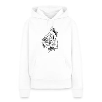 Rosa Linie traditionelle Kunst - Frauen Premium Bio Hoodie - Weiß - Vorne - Julia (174cm)