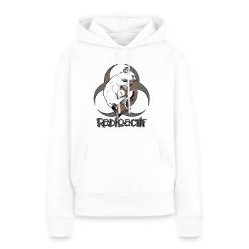 Radioaktiv - Lustiges Wortspiel - Frauen Premium Bio Hoodie - Weiß - Vorne - Julia (174cm)
