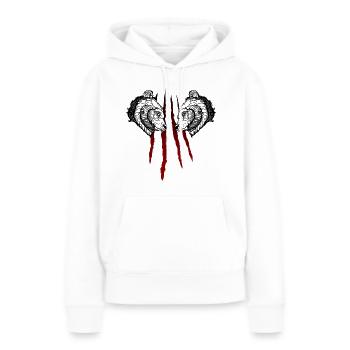 Grizzly art - Sweat à capuche Premium bio Femme - blanc - Devant - Julia (174cm)
